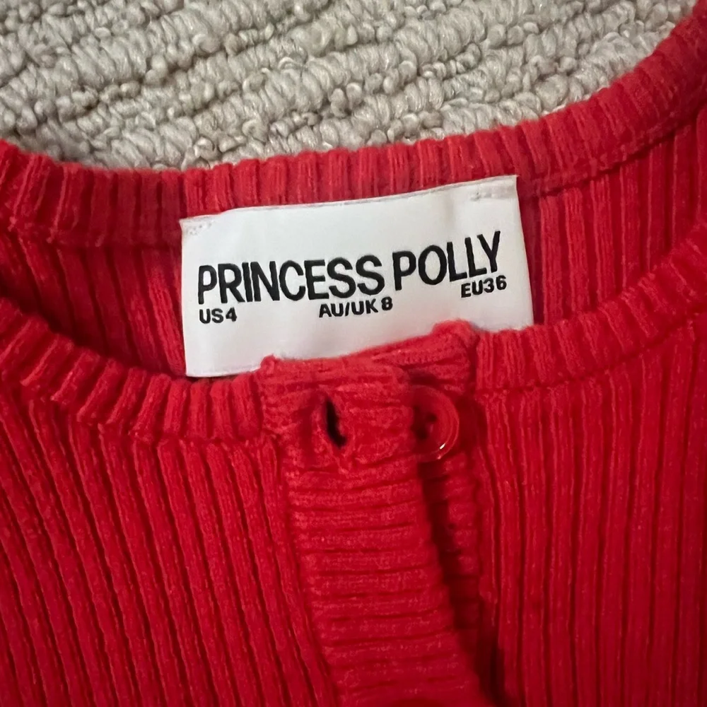 Princess Polly Scarlet Ribbed Knit Top - Picture 2 of 3